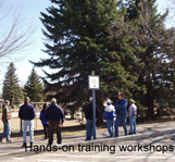 ISA Certified Arborist Verna Mumby provides hands on training for tree appraisals, tree care, and insect/disease identification.